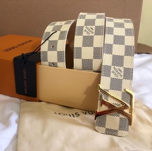Louis Vuitton White Azur Belt